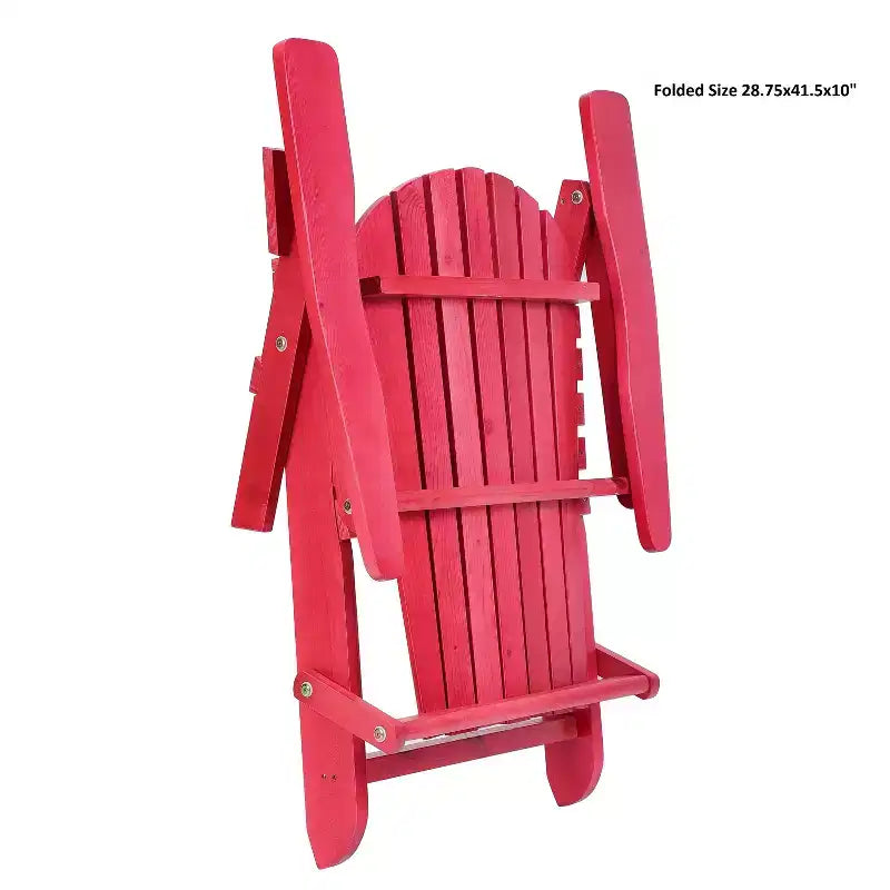 Folding Large Size Adirondack Chair Pine Wood