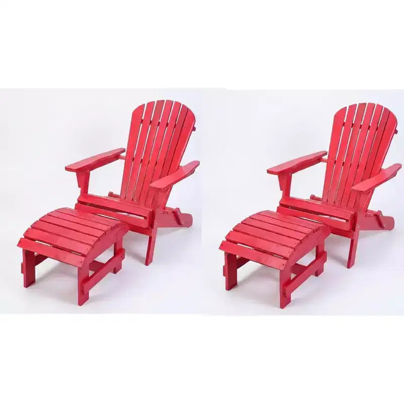Folding Large Size Adirondack Chair Pine Wood