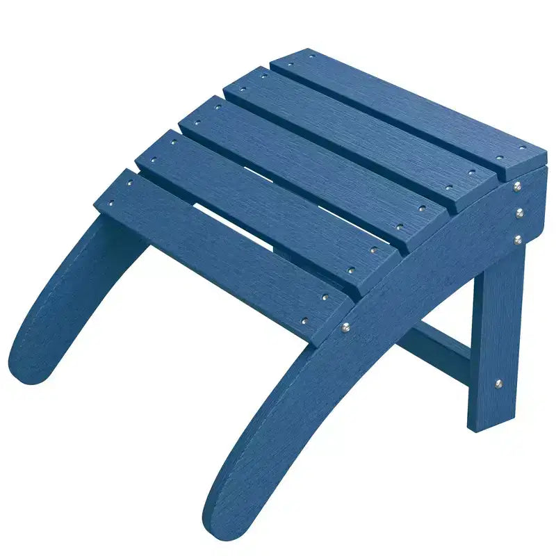 Folding Adirondack Ottoman Set of 2, Weatherproof HDPE Footrest, 18''W18.7''D14.1''H, 200LBS Capacity for Patio