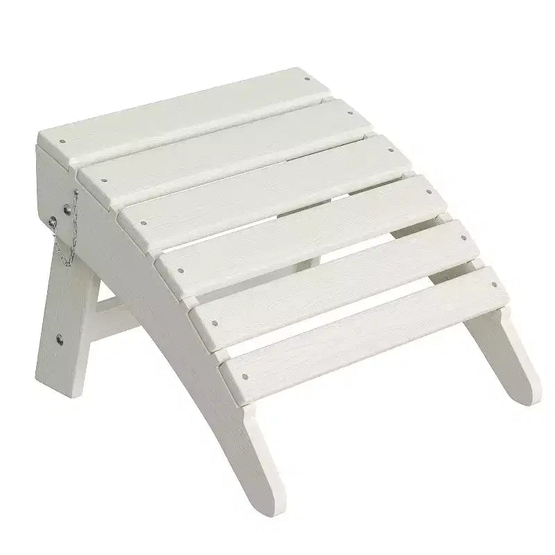 HDPE Folding Adirondack Ottoman - All-Weather Outdoor Footrest for Patio, Deck & Poolside (1-Piece, Standard Size)