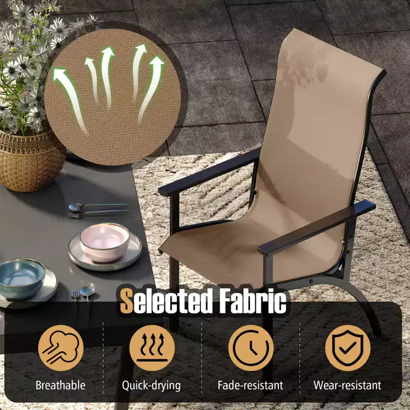 Costway 1/2/4PCS Adirondack Chair with 400 lbs Weight Capacity High Back and Metal Frame Outdoor