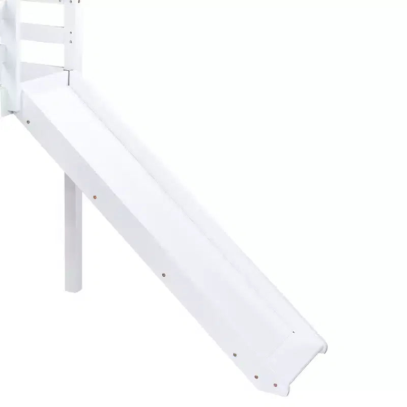 MAYEERTY King Bunk Bed Safety Rail Soft-Close Drawers Solid Rubberwood