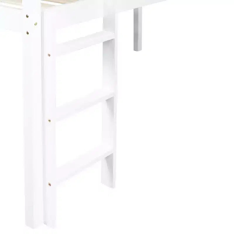 MAYEERTY King Bunk Bed Safety Rail Soft-Close Drawers Solid Rubberwood