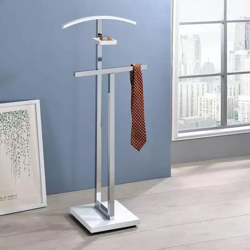 Kings Brand Furniture - Vaccaro Metal & Wood Suit Valet Stand, Clothes Rack