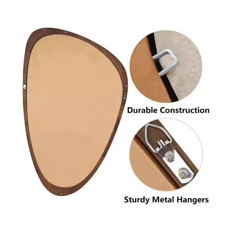24 x 36 Modern Irregular Shape Wall Mirror, Decorative Accent Mirror for Home, Bathroom, Bedroom-Panipeachy