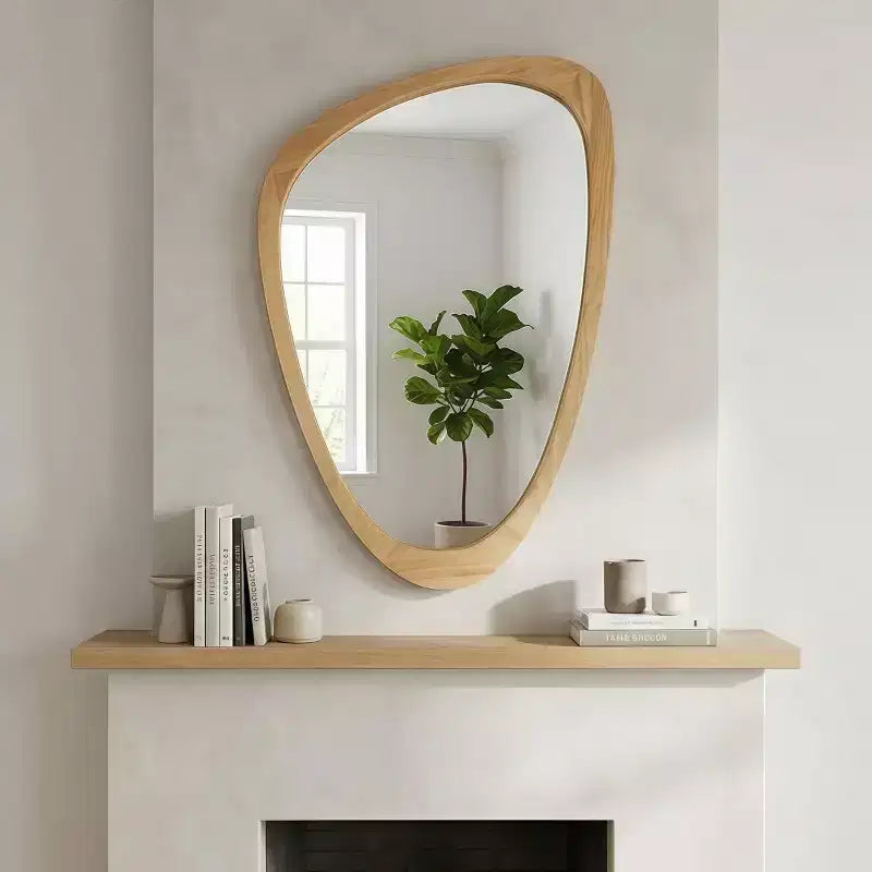 24 x 36 Modern Irregular Shape Wall Mirror, Decorative Accent Mirror for Home, Bathroom, Bedroom-Panipeachy