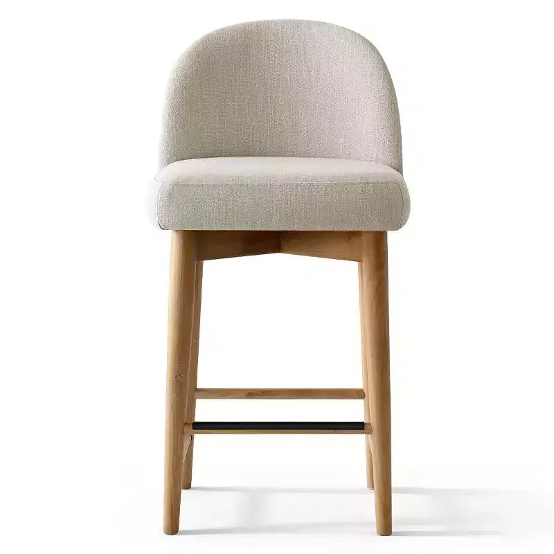 Set of 4 Modern Linen Upholstered Counter Height Bar Stools, 25.5 Kitchen Island Chairs withSolid Wood Legs for Dining or Kitchen-Panipeachy