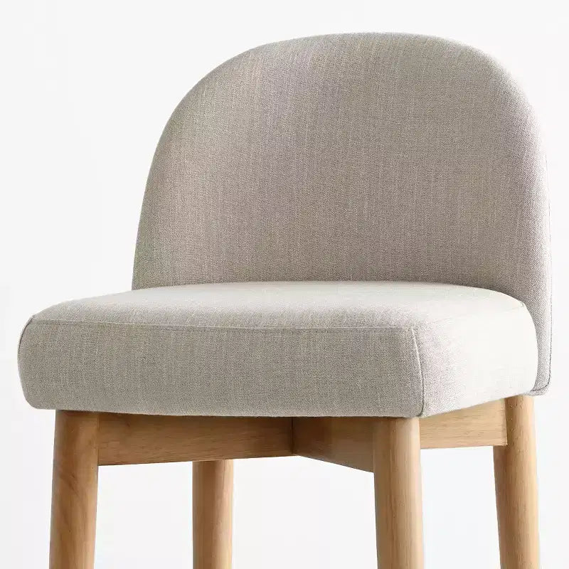 Set of 4 Modern Linen Upholstered Counter Height Bar Stools, 25.5 Kitchen Island Chairs withSolid Wood Legs for Dining or Kitchen-Panipeachy