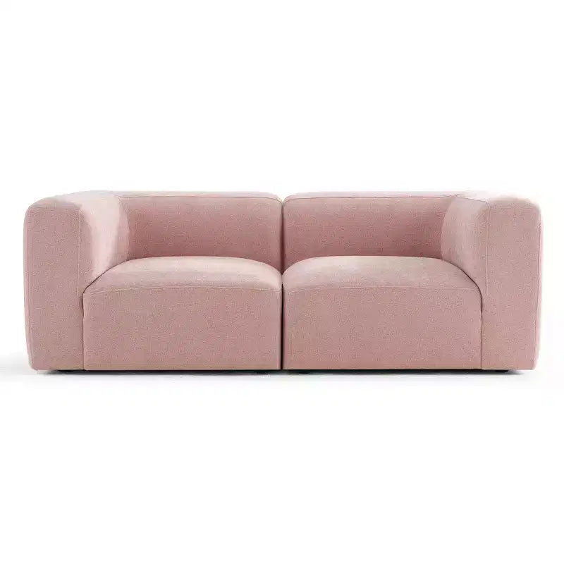Modern 2-Seater Sectional Loveseat Sofa, Boucl Cloud Sofa with Deep Seats, Compact Sofa Couch for Small Living Spaces-Panipeachy