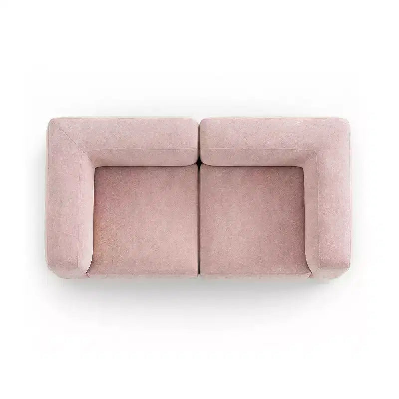 Modern 2-Seater Sectional Loveseat Sofa, Boucl Cloud Sofa with Deep Seats, Compact Sofa Couch for Small Living Spaces-Panipeachy