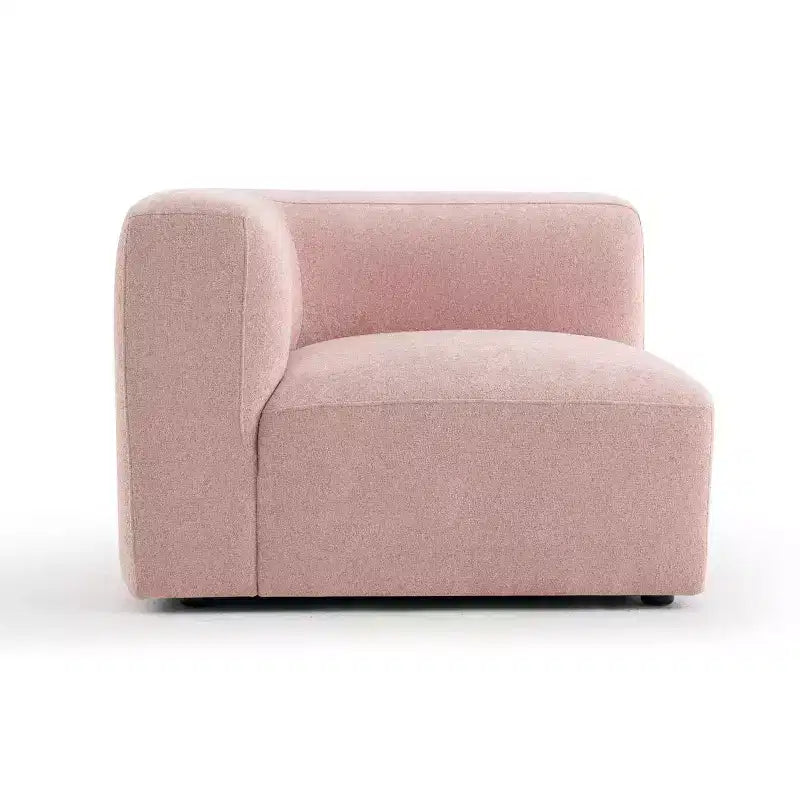 Modern 2-Seater Sectional Loveseat Sofa, Boucl Cloud Sofa with Deep Seats, Compact Sofa Couch for Small Living Spaces-Panipeachy
