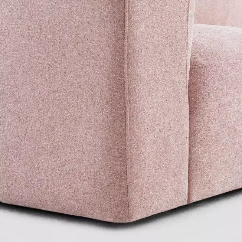 Modern 2-Seater Sectional Loveseat Sofa, Boucl Cloud Sofa with Deep Seats, Compact Sofa Couch for Small Living Spaces-Panipeachy