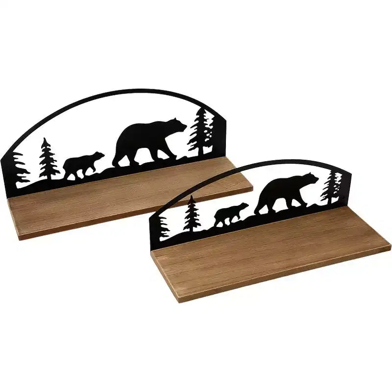 The Lakeside Collection Rustic Cabin Lodge Style Wall Shelves Set of 2 -