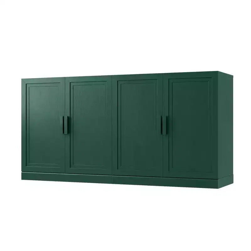 PexFix 62W Sideboard Buffet Cabinet Freestanding Kitchen Storage Cabinet with 4 Doors & Adjustable Shelves Heavy Duty Accent Console Cabinet