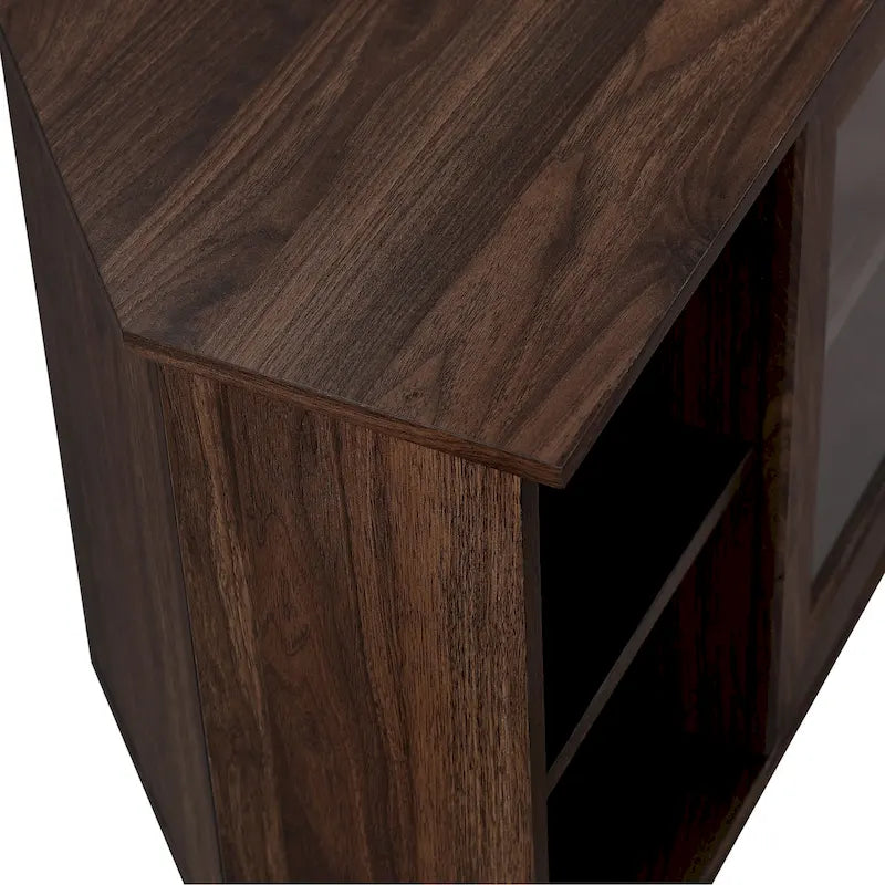 Meuble TV d'angle Middlebrook avec porte vitrée de 48 pouces