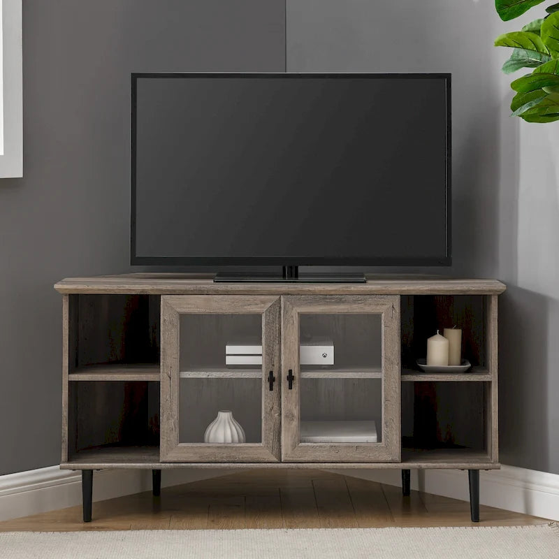 Meuble TV d'angle Middlebrook avec porte vitrée de 48 pouces