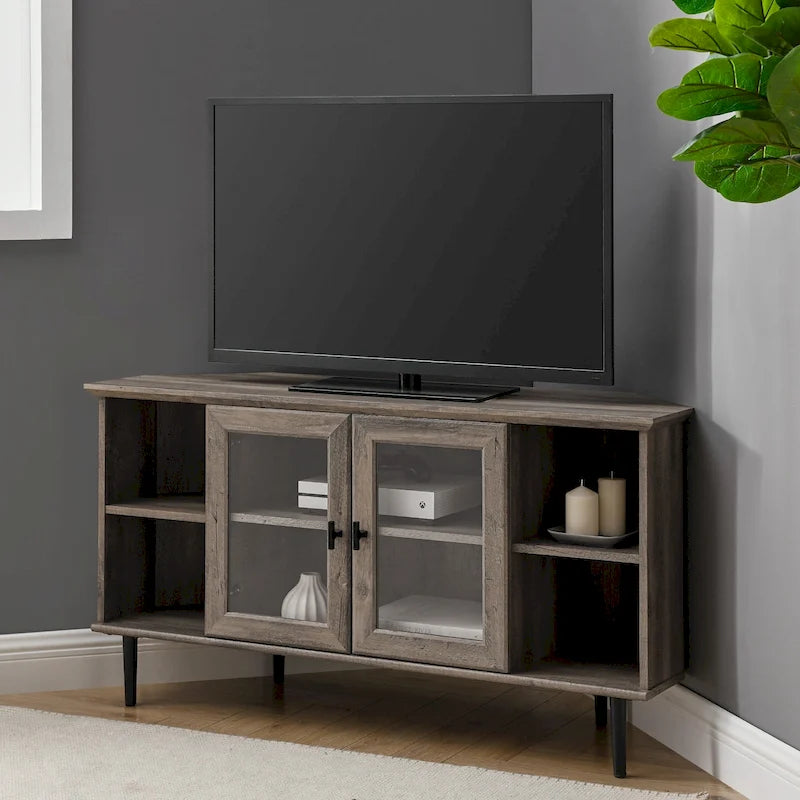 Meuble TV d'angle Middlebrook avec porte vitrée de 48 pouces
