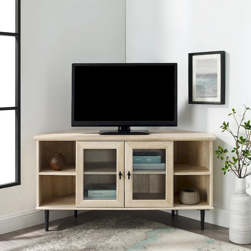 Meuble TV d'angle Middlebrook avec porte vitrée de 48 pouces