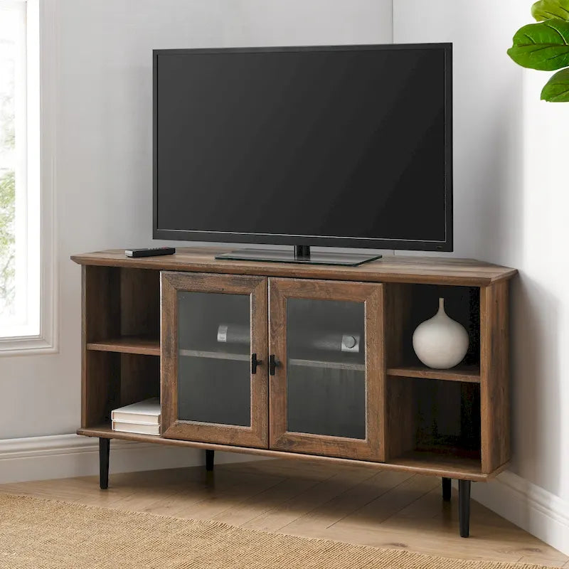 Meuble TV d'angle Middlebrook avec porte vitrée de 48 pouces