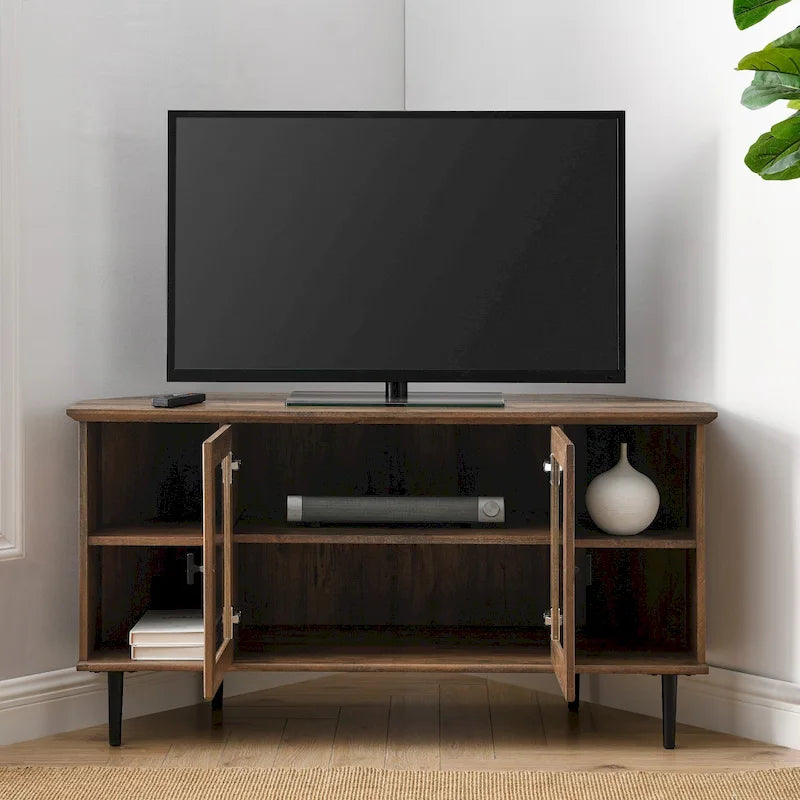 Meuble TV d'angle Middlebrook avec porte vitrée de 48 pouces