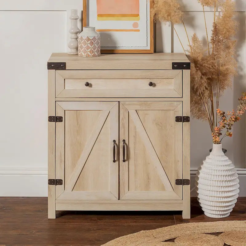 Meuble d'appoint Middlebrook 30 pouces, style porte de grange rustique