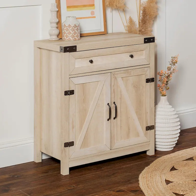 Meuble d'appoint Middlebrook 30 pouces, style porte de grange rustique