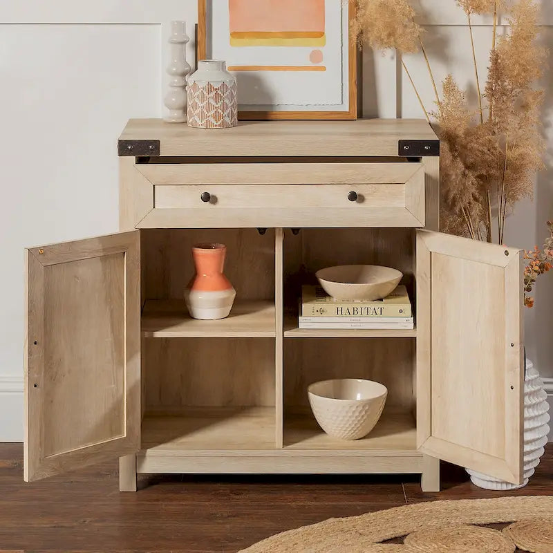 Meuble d'appoint Middlebrook 30 pouces, style porte de grange rustique