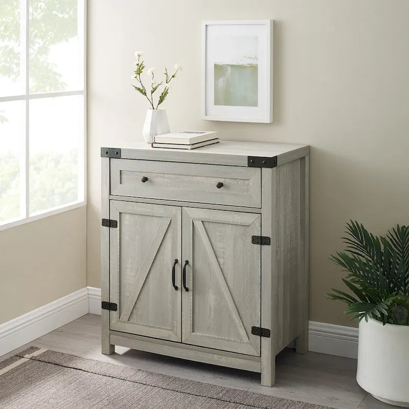 Meuble d'appoint Middlebrook 30 pouces, style porte de grange rustique