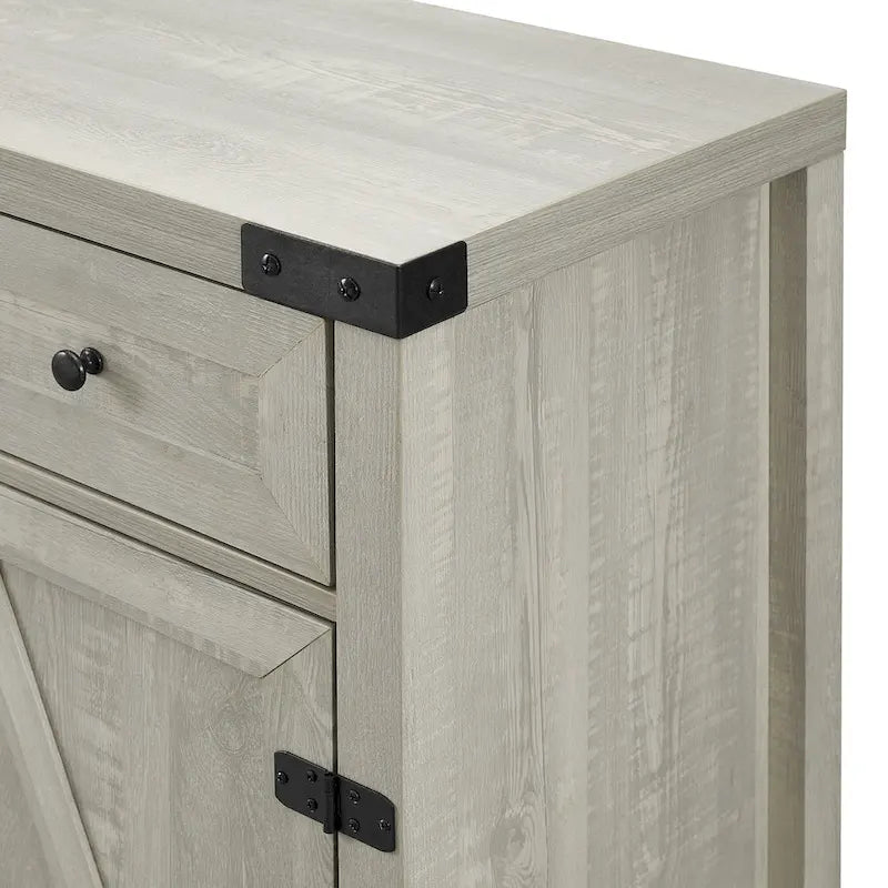 Meuble d'appoint Middlebrook 30 pouces, style porte de grange rustique