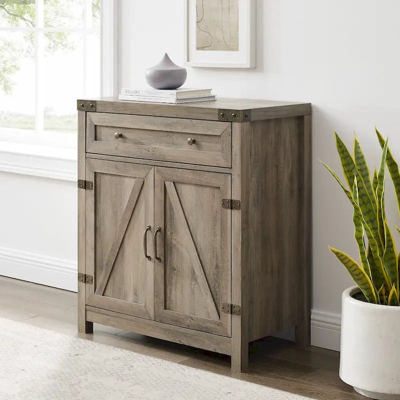 Meuble d'appoint Middlebrook 30 pouces, style porte de grange rustique