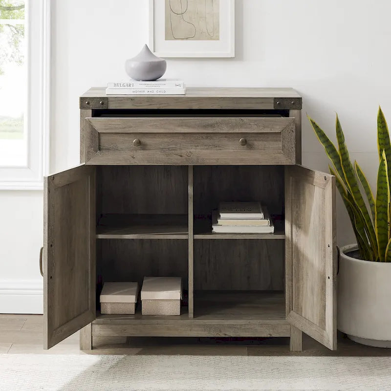 Meuble d'appoint Middlebrook 30 pouces, style porte de grange rustique