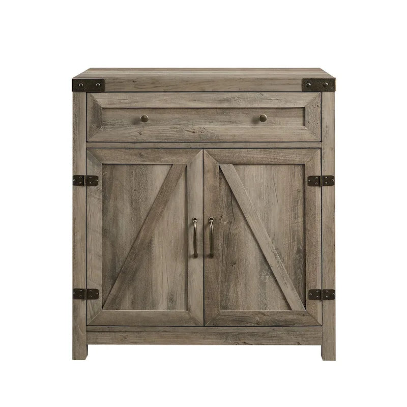 Meuble d'appoint Middlebrook 30 pouces, style porte de grange rustique