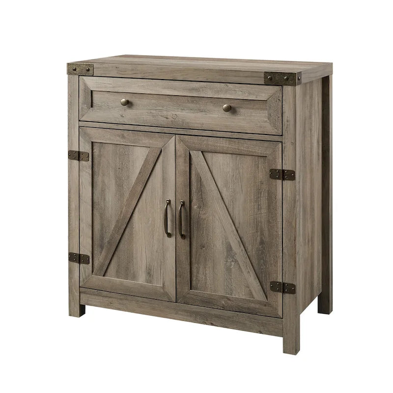 Meuble d'appoint Middlebrook 30 pouces, style porte de grange rustique