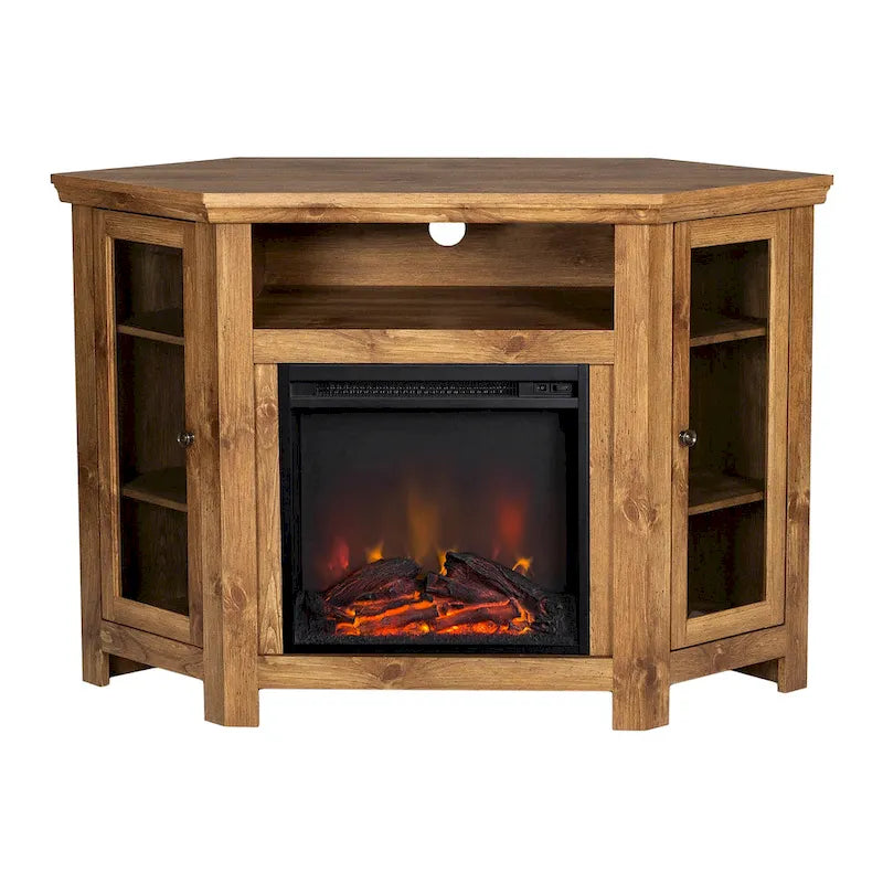 Meuble TV d'angle de 48 pouces avec cheminée Middlebrook