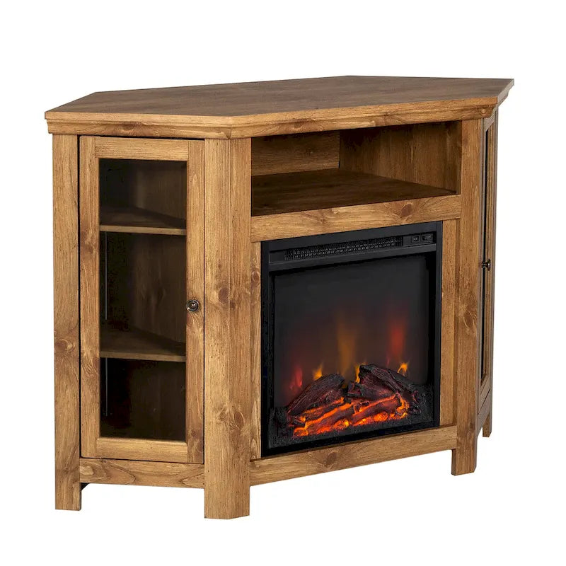 Meuble TV d'angle de 48 pouces avec cheminée Middlebrook