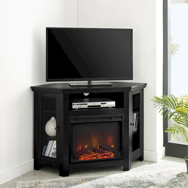 Meuble TV d'angle de 48 pouces avec cheminée Middlebrook