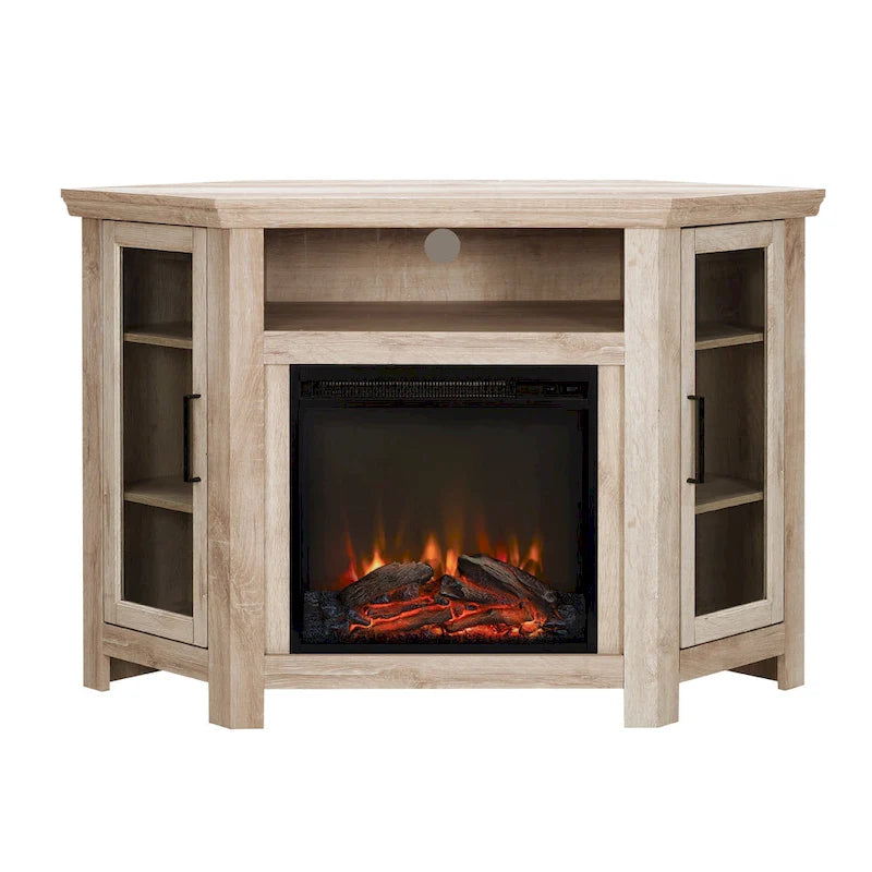Meuble TV d'angle de 48 pouces avec cheminée Middlebrook
