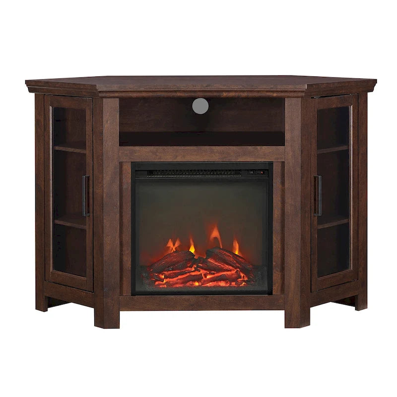 Meuble TV d'angle de 48 pouces avec cheminée Middlebrook