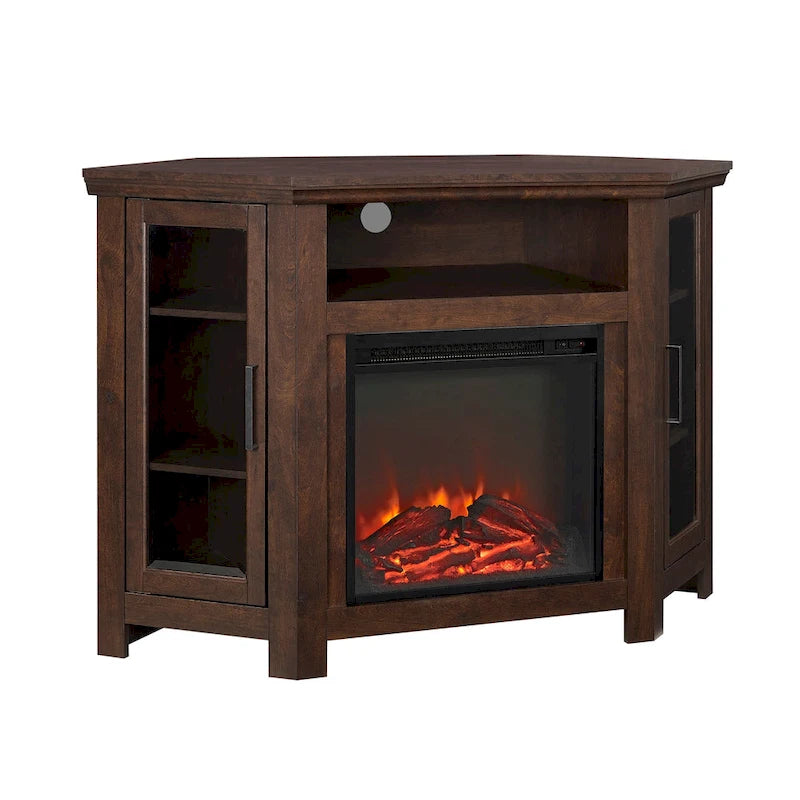 Meuble TV d'angle de 48 pouces avec cheminée Middlebrook