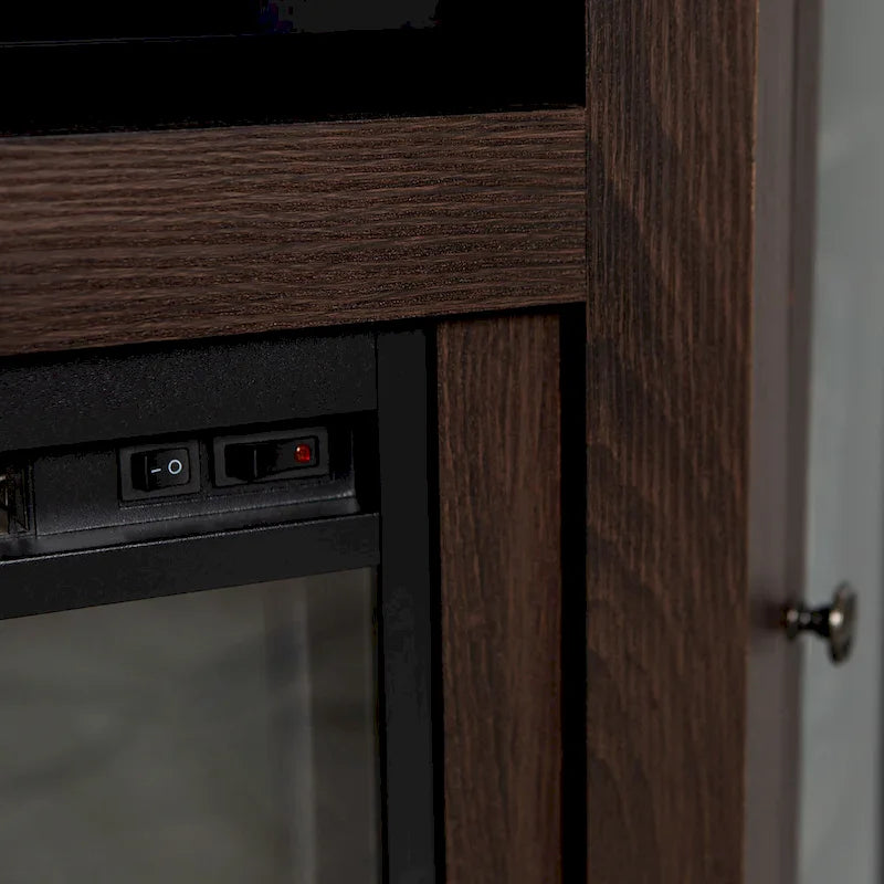 Meuble TV d'angle de 48 pouces avec cheminée Middlebrook