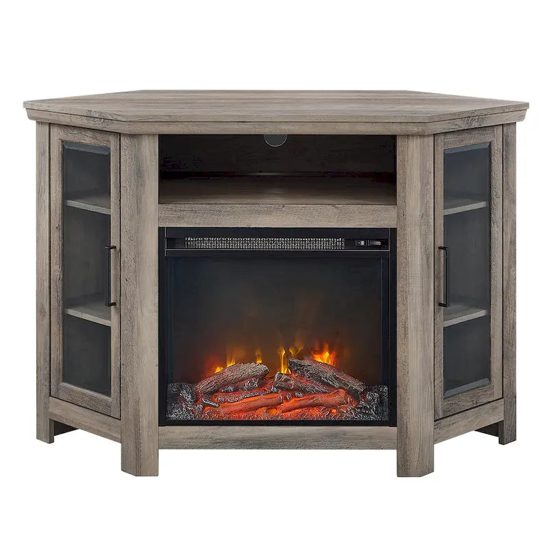 Meuble TV d'angle de 48 pouces avec cheminée Middlebrook