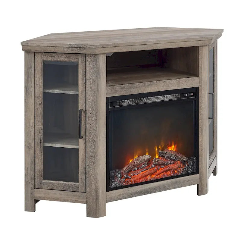 Meuble TV d'angle de 48 pouces avec cheminée Middlebrook