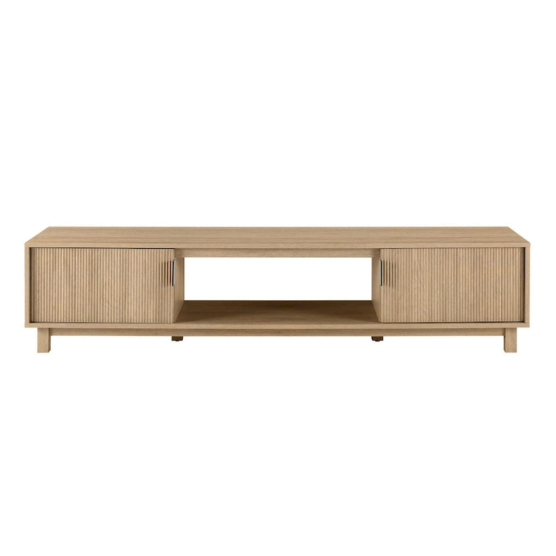 Meuble TV moderne Middlebrook Designs avec portes cannelées de 70 pouces