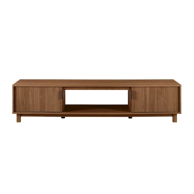 Meuble TV moderne Middlebrook Designs avec portes cannelées de 70 pouces