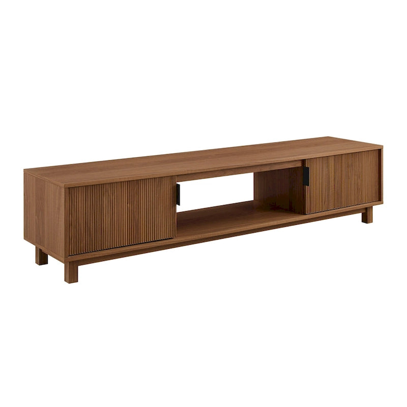 Meuble TV moderne Middlebrook Designs avec portes cannelées de 70 pouces