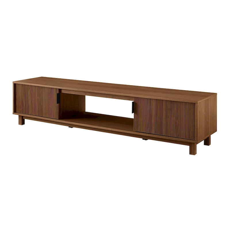 Meuble TV moderne Middlebrook Designs avec portes cannelées de 70 pouces
