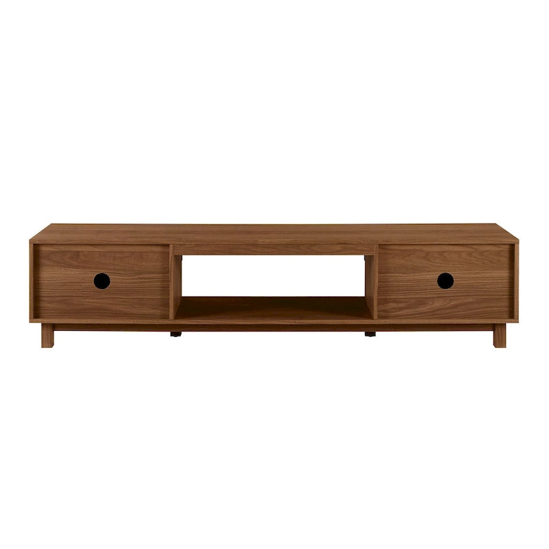 Meuble TV moderne Middlebrook Designs avec portes cannelées de 70 pouces