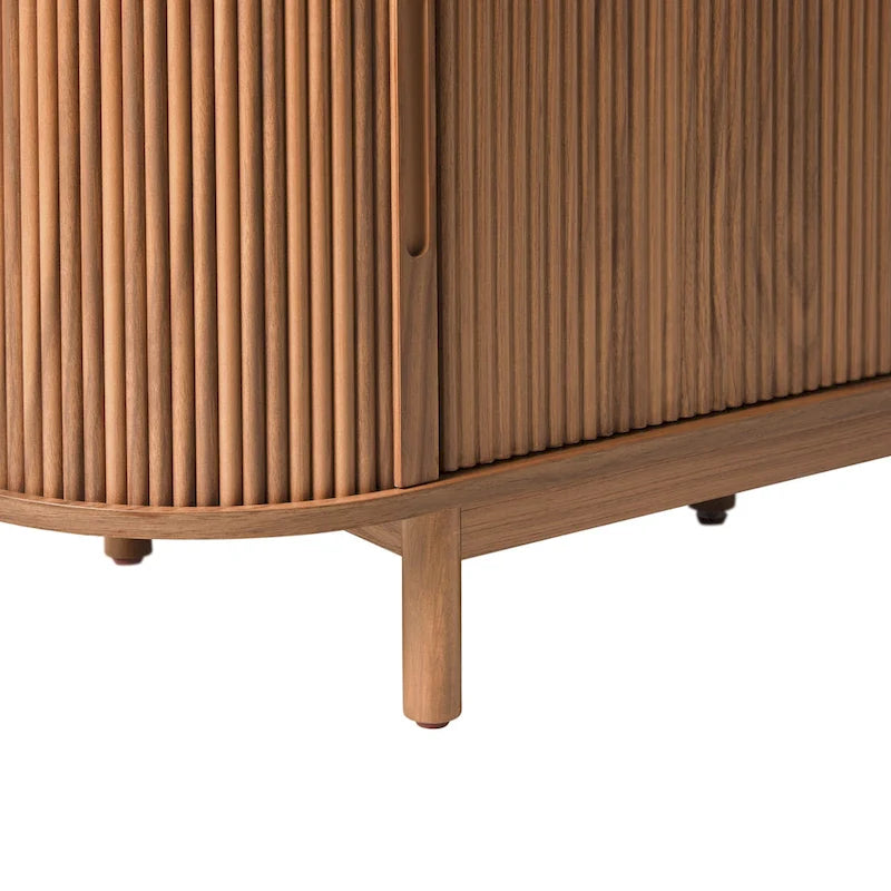 Meuble TV moderne Middlebrook Designs Reeded de 70 po avec rangement ouvert