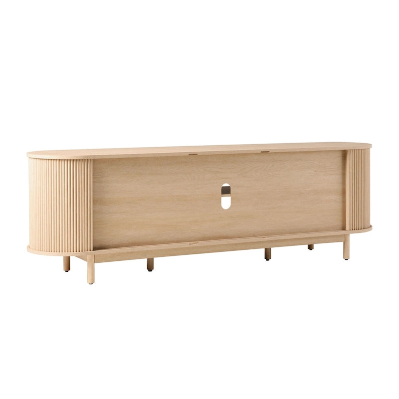 Meuble TV moderne Middlebrook Designs Reeded de 70 po avec rangement ouvert