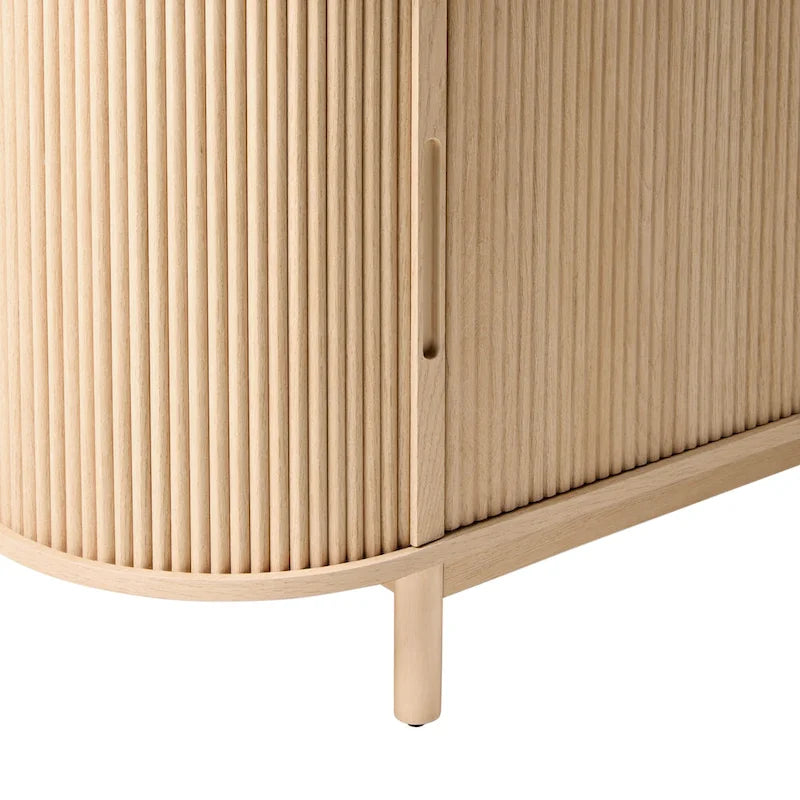 Meuble TV moderne Middlebrook Designs Reeded de 70 po avec rangement ouvert